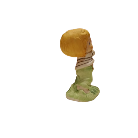 Figura di Porcellana Biscuit Bimbo con Gattino
