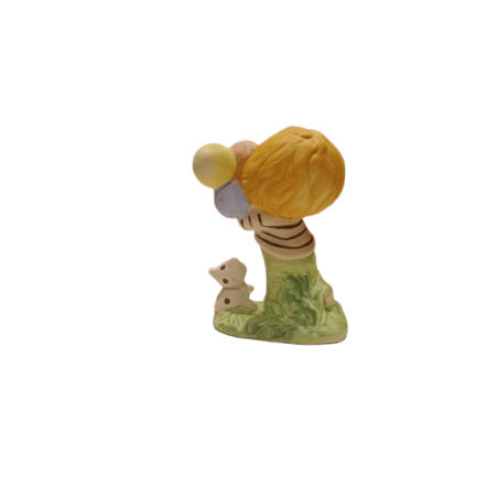 Figura di Porcellana Biscuit Bimbo con Gattino