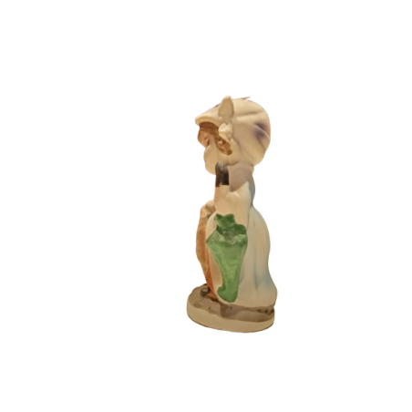 Figura di Porcellana Biscuit Signora c/ombrello