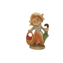 Figura di Porcellana Biscuit Signora c/ombrello