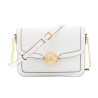 Borsa a Tracolla Michael Kors Leida Bianco 23 x 16 x 7 cm