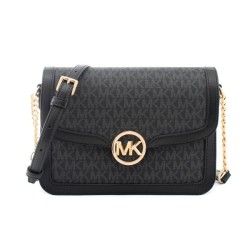 Borsa a Tracolla Michael Kors Leida Nero 23 x 16 x 7 cm