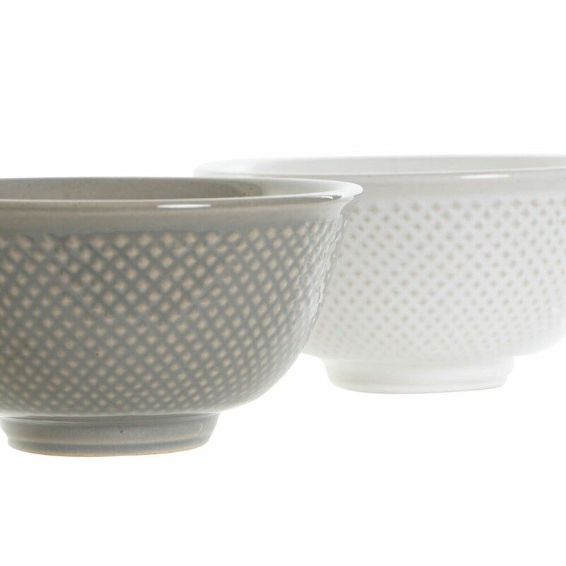 Ciotola DKD Home Decor Bianco Grigio Porcellana Vintage 12,5 x 12,5 x 6,5 cm 2 Pezzi Ciotola DKD Home Decor Bianco Grigio Porcellana Vintage 12,5 x 12,5 x 6,5 cm 2 Pezzi