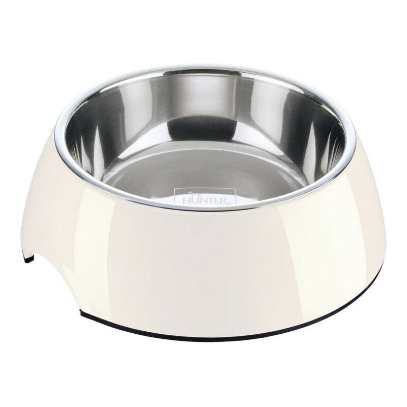 Ciotola per cani Hunter Melammina Acciaio inossidabile Bianco 160 ml (14,5 x 14,5 x 7 cm) Ciotola per cani Hunter Melammina Acciaio inossidabile Bianco 160 ml (14,5 x 14,5 x 7 cm)