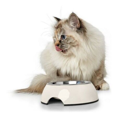 Ciotola per cani Hunter Melammina Acciaio inossidabile Bianco 160 ml (14,5 x 14,5 x 7 cm)