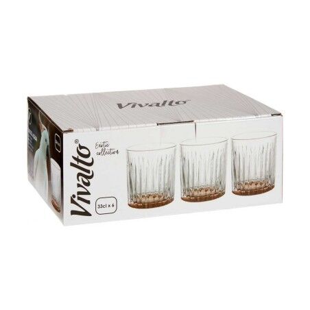 Bicchiere Vivalto Exotic Marrone Cristallo 330 ml (6 Unità)