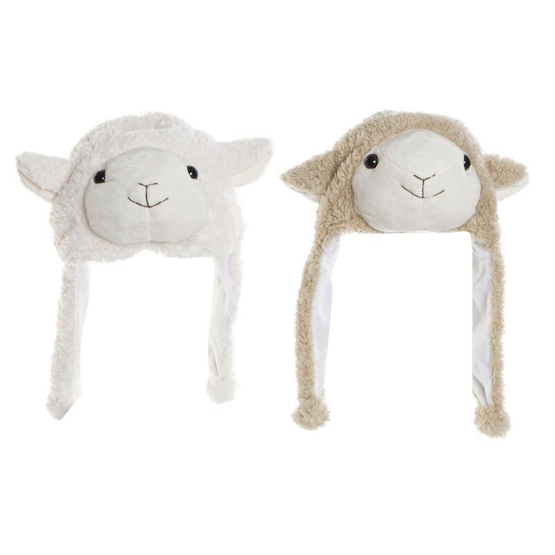 Cappello DKD Home Decor Poliestere Pecora Taglia unica 2 Pezzi Cappello DKD Home Decor Poliestere Pecora Taglia unica 2 Pezzi