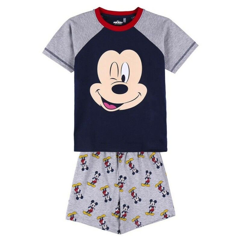 Pigiama Estivo Mickey Mouse Grigio Pigiama Estivo Mickey Mouse Grigio