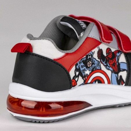 Scarpe Sportive con LED The Avengers Velcro Nero