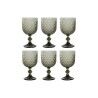 Set di Bicchieri Home ESPRIT Grigio Cristallo 325 ml (6 Unità)
