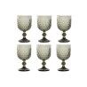 Set di Bicchieri Home ESPRIT Grigio Cristallo 240 ml (6 Unità)