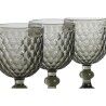 Set di Bicchieri Home ESPRIT Grigio Cristallo 240 ml (6 Unità)