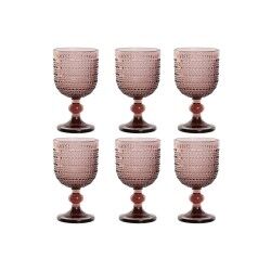 Set di Bicchieri Home ESPRIT Rosa Cristallo 240 ml (6 Unità)