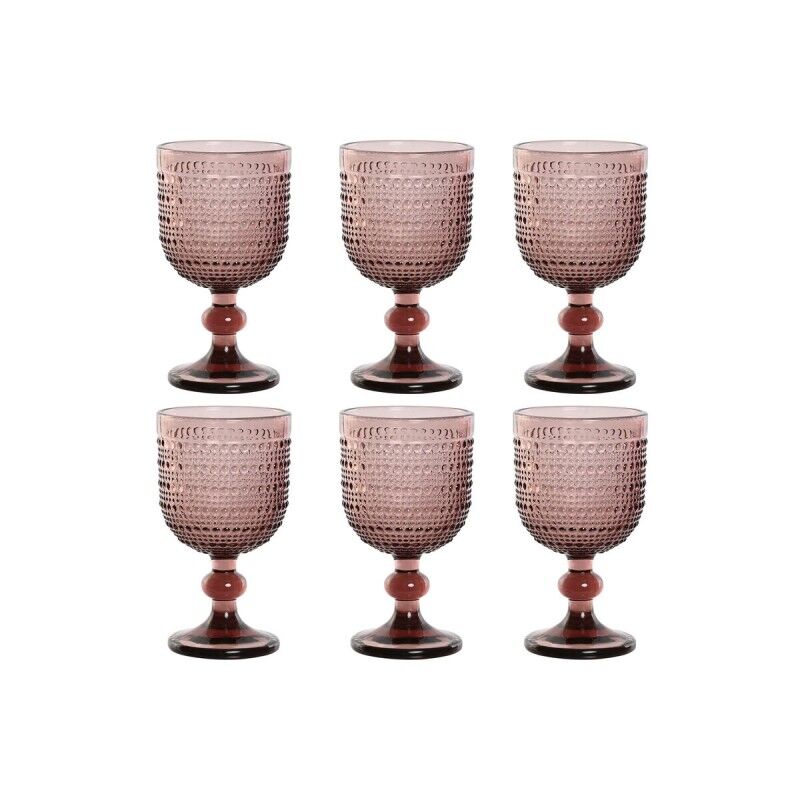 Set di Bicchieri Home ESPRIT Rosa Cristallo 240 ml (6 Unità) Set di Bicchieri Home ESPRIT Rosa Cristallo 240 ml (6 Unità)