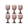 Set di Bicchieri Home ESPRIT Rosa Cristallo 240 ml (6 Unità)