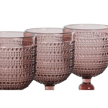 Set di Bicchieri Home ESPRIT Rosa Cristallo 240 ml (6 Unità)