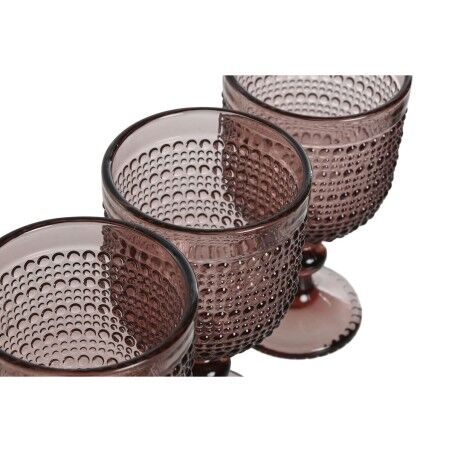 Set di Bicchieri Home ESPRIT Rosa Cristallo 240 ml (6 Unità)