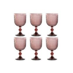 Set di Bicchieri Home ESPRIT Rosa Cristallo 325 ml (6 Unità)