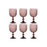 Set di Bicchieri Home ESPRIT Rosa Cristallo 325 ml (6 Unità)