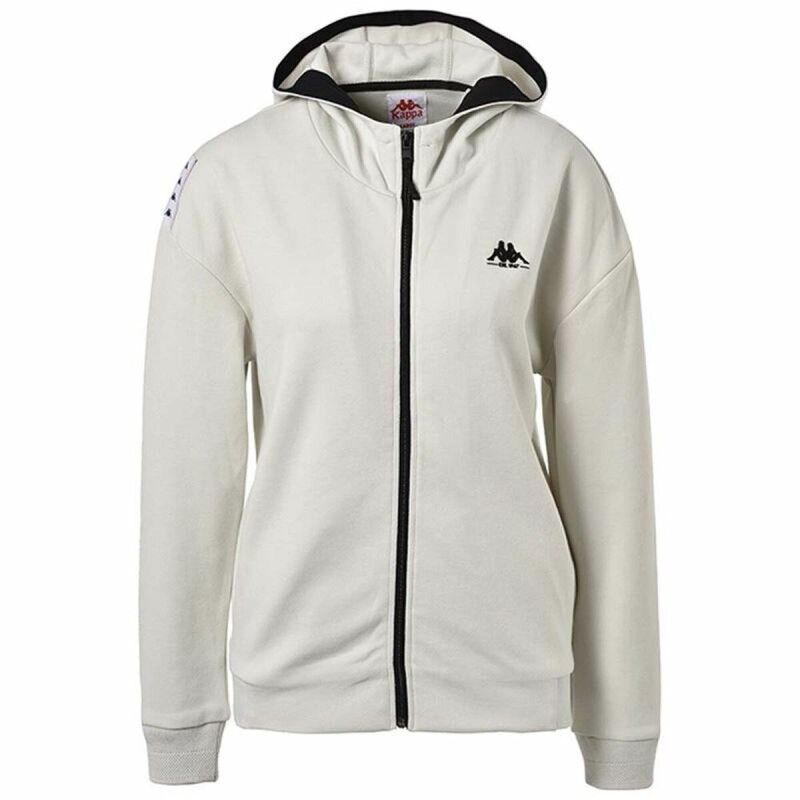 Felpa con Cappuccio Donna Kappa Yvi Authentic Grigio chiaro Felpa con Cappuccio Donna Kappa Yvi Authentic Grigio chiaro