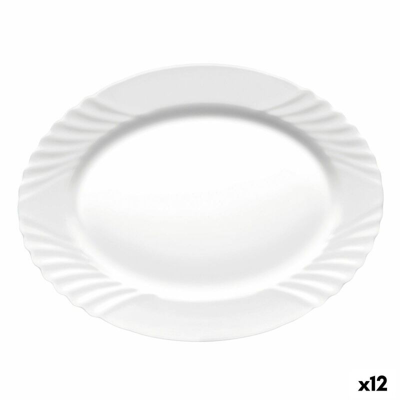 Teglia da Cucina Bormioli Rocco Ebro Ovale Bianco Vetro (36 cm) (12 Unità) Teglia da Cucina Bormioli Rocco Ebro Ovale Bianco Vetro (36 cm) (12 Unità)
