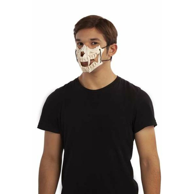 Mezza maschera My Other Me Predatore Osso Taglia unica Bianco Mezza maschera My Other Me Predatore Osso Taglia unica Bianco