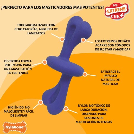 Osso Nylabone Azzurro Bacon L