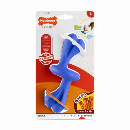 Osso Nylabone Azzurro Bacon L