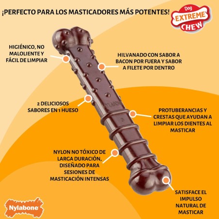 Osso Nylabone Marrone Bacon L
