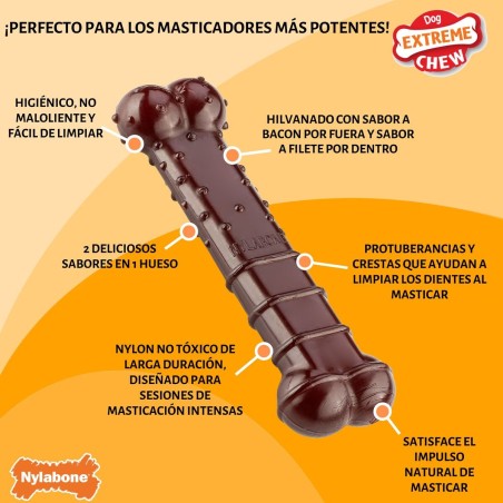 Osso Nylabone Marrone Bacon M