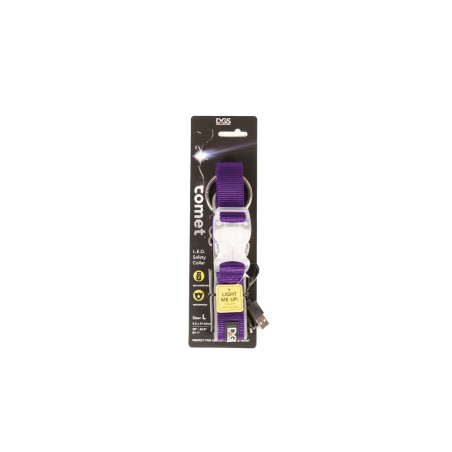 Collare per Cani Dog Gone Smart Viola L Luce