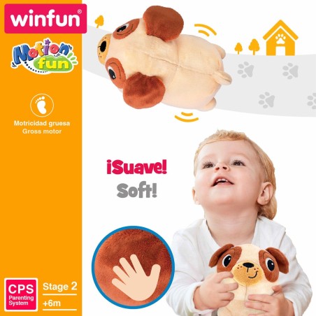 Peluche con Movimento Winfun Stoffa Plastica 17 x 15 x 13 cm (2 Unità)