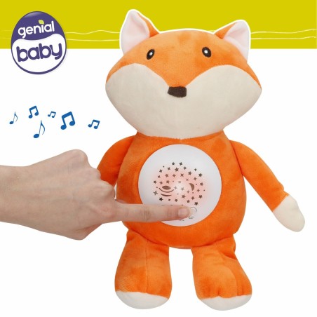 Peluche Proiettore LED Colorbaby Stoffa Plastica 25 x 27 x 13 cm (4 Unità)