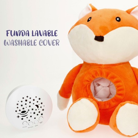 Peluche Proiettore LED Colorbaby Stoffa Plastica 25 x 27 x 13 cm (4 Unità)