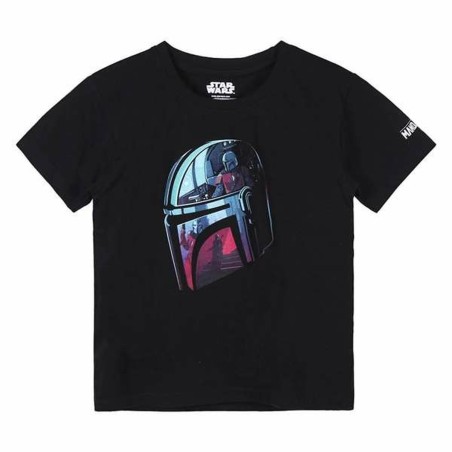 Maglia a Maniche Corte per Bambini The Mandalorian Nero