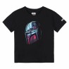 Maglia a Maniche Corte per Bambini The Mandalorian Nero