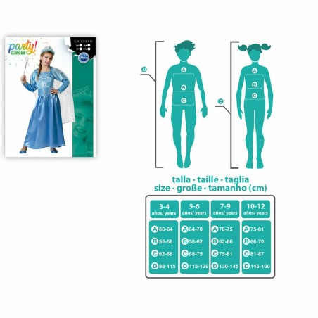 Costume per Bambini Azzurro Principessa