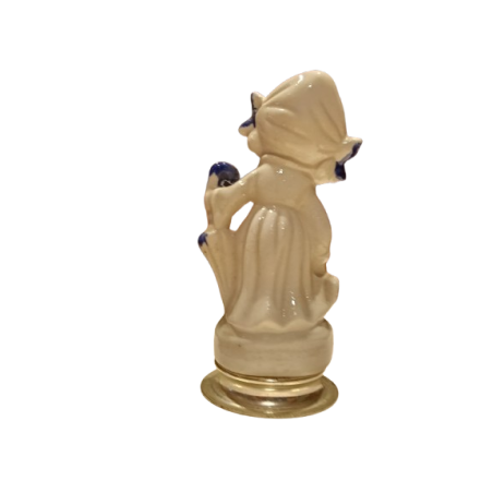 Figura Porcellana Bimba con Ombrello base Silver