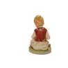 Figura di Porcellana Biscuit Contadina Seduta