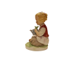 Figura di Porcellana Biscuit Contadina Seduta