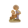 Figura di Porcellana Biscuit Bimbo Contadino Con Carriola