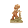 Figura di Porcellana Biscuit Bambino con Coniglio