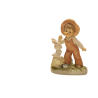 Figura di Porcellana Biscuit Bambino con Coniglio