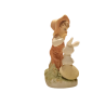 Figura di Porcellana Biscuit Bambino con Coniglio