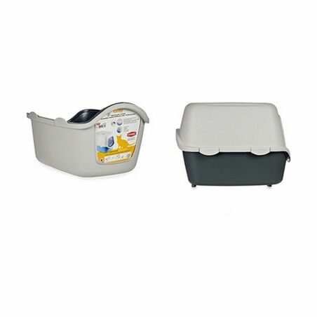 Lettiera per Gatti Stefanplast Antracite Grigio chiaro Plastica 56,5 x 39,5 x 39 cm (20 Unità)