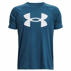 Maglia a Maniche Corte per Bambini Under Armour Big Logo Azzurro