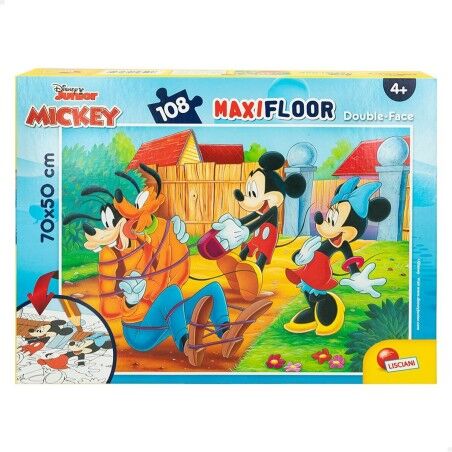 Puzzle per Bambini Mickey Mouse Double-face 108 Pezzi 70 x 1,5 x 50 cm (6 Unità)