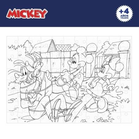 Puzzle per Bambini Mickey Mouse Double-face 108 Pezzi 70 x 1,5 x 50 cm (6 Unità)