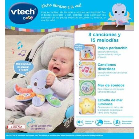 Peluche Vtech Tessile Polipo 20,5 x 17,6 x 11 cm