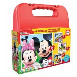 Set di 4 Puzzle Disney Mickey Mouse Progressive Educa 16505 (12-16-20-25 pcs)